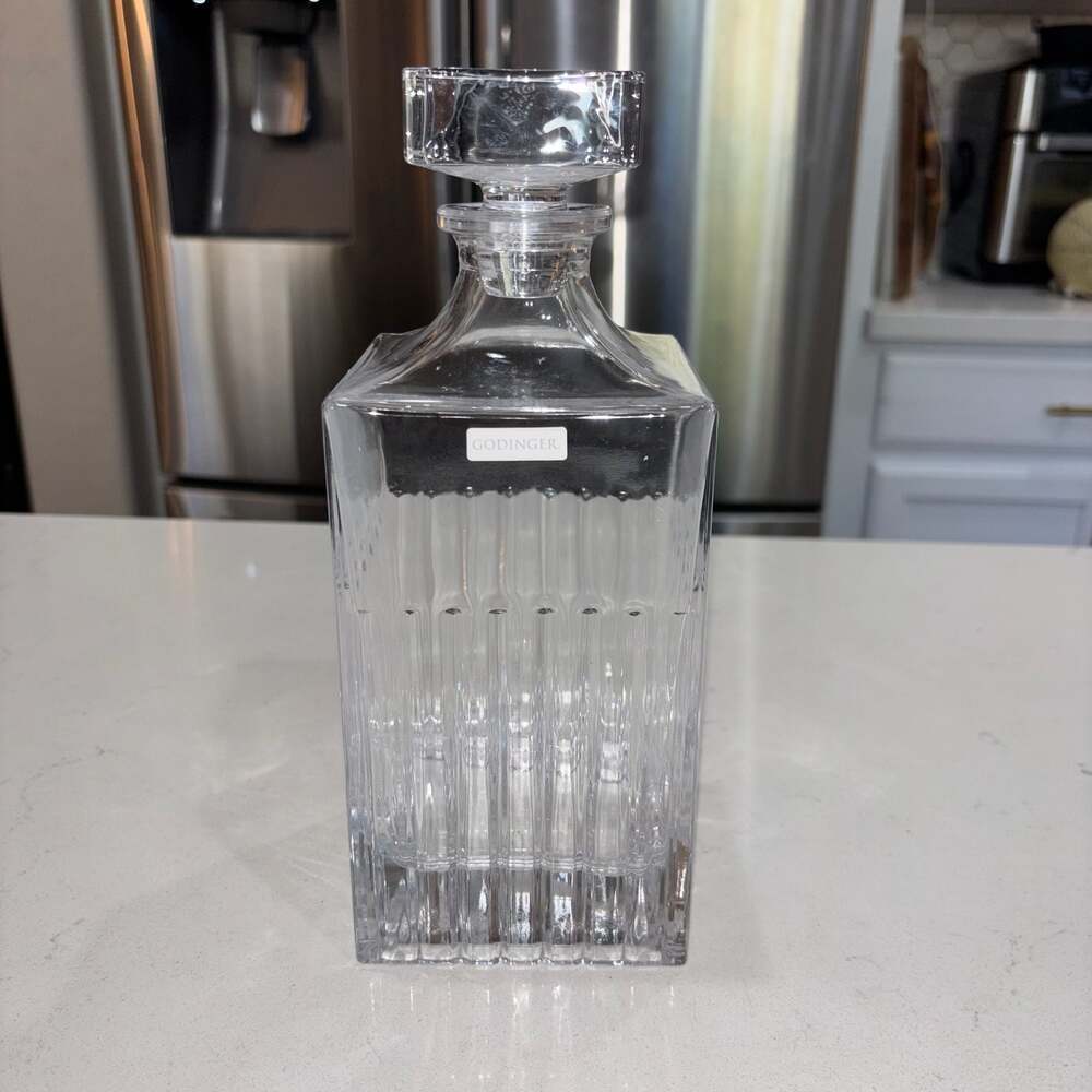 Godinger Silver Art Co Morgan Whiskey Decanter 30oz